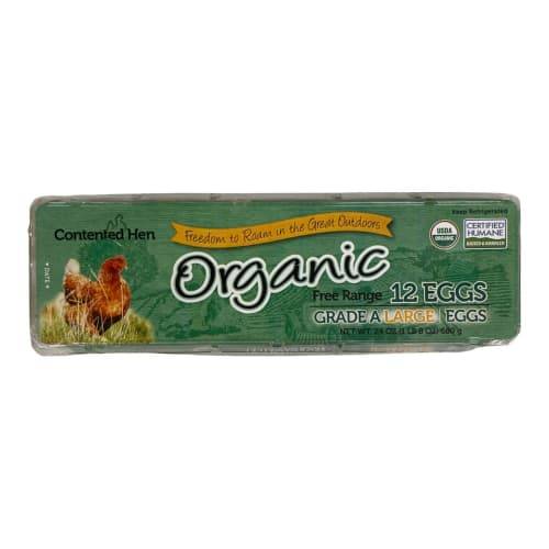 Contented Hen Free Range Organic Jumbo Eggs  (12 CT)