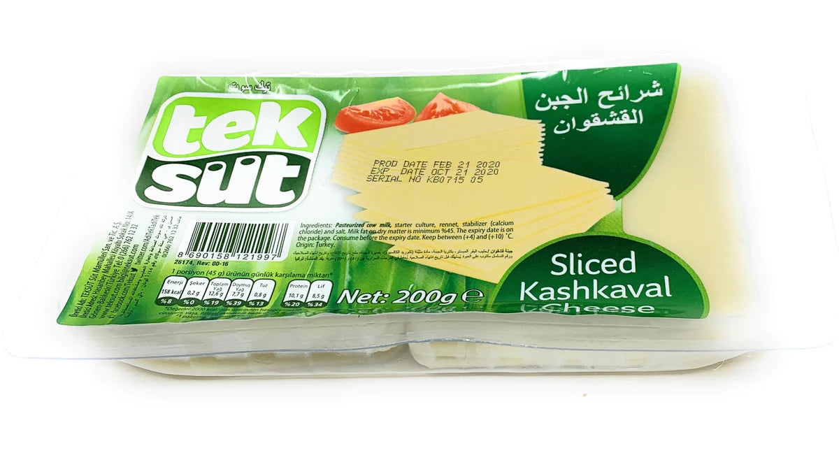 Tek Sut Sliced Kashkaval Cheese (200g)