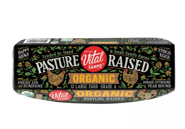 Vital Farms Organic Pasture Raised Large Eggs (12 CT)